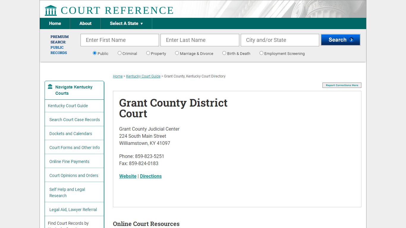 Grant County District Court - Courtreference.com
